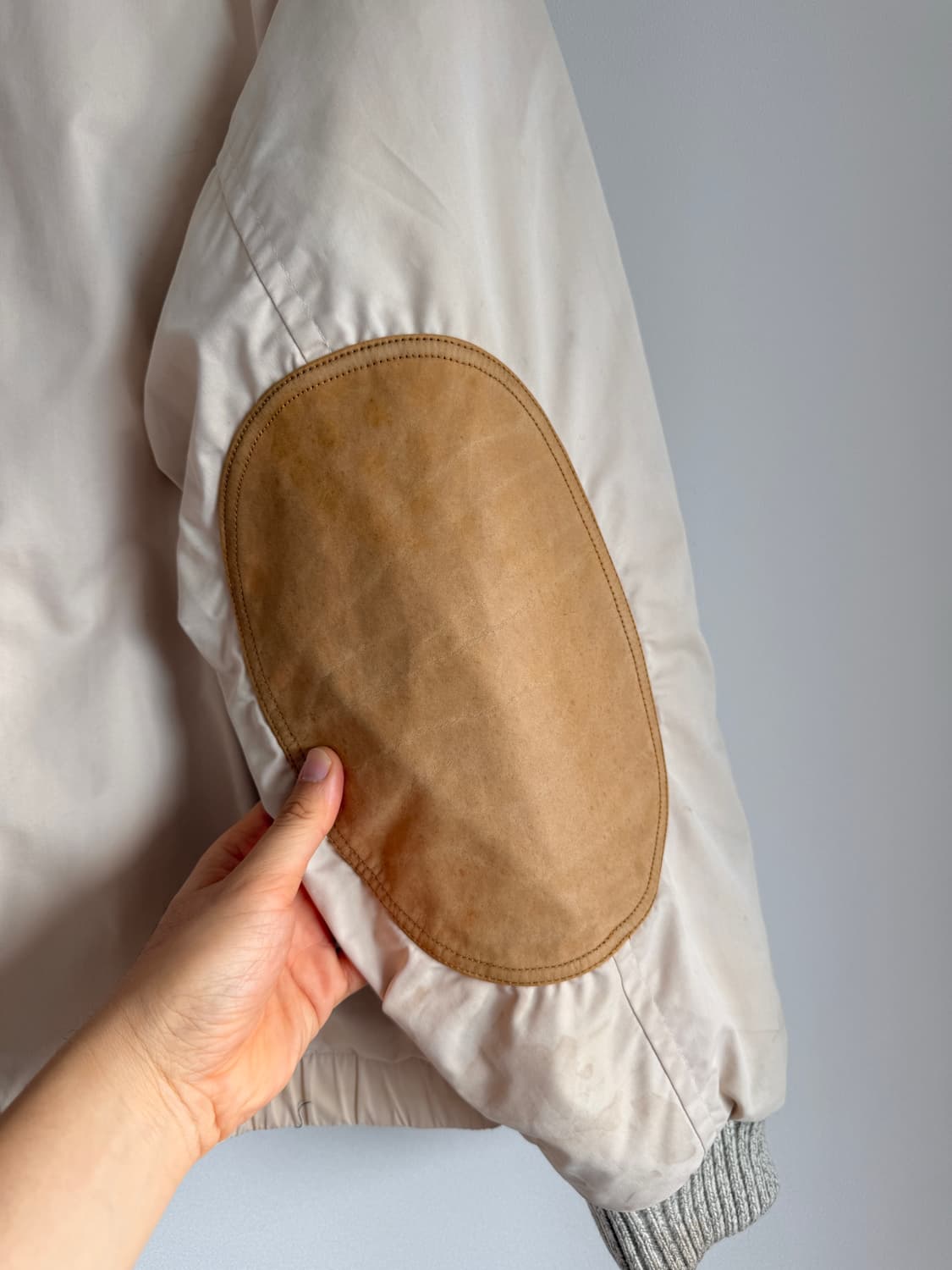 90's 노티카(nautica) 레더 엘보우 봄버 자켓 상품이미지7