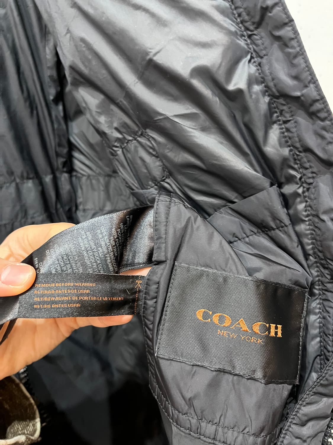 COACH 코치 덕다운 롱패딩 우먼즈 블랙 S 상품이미지5