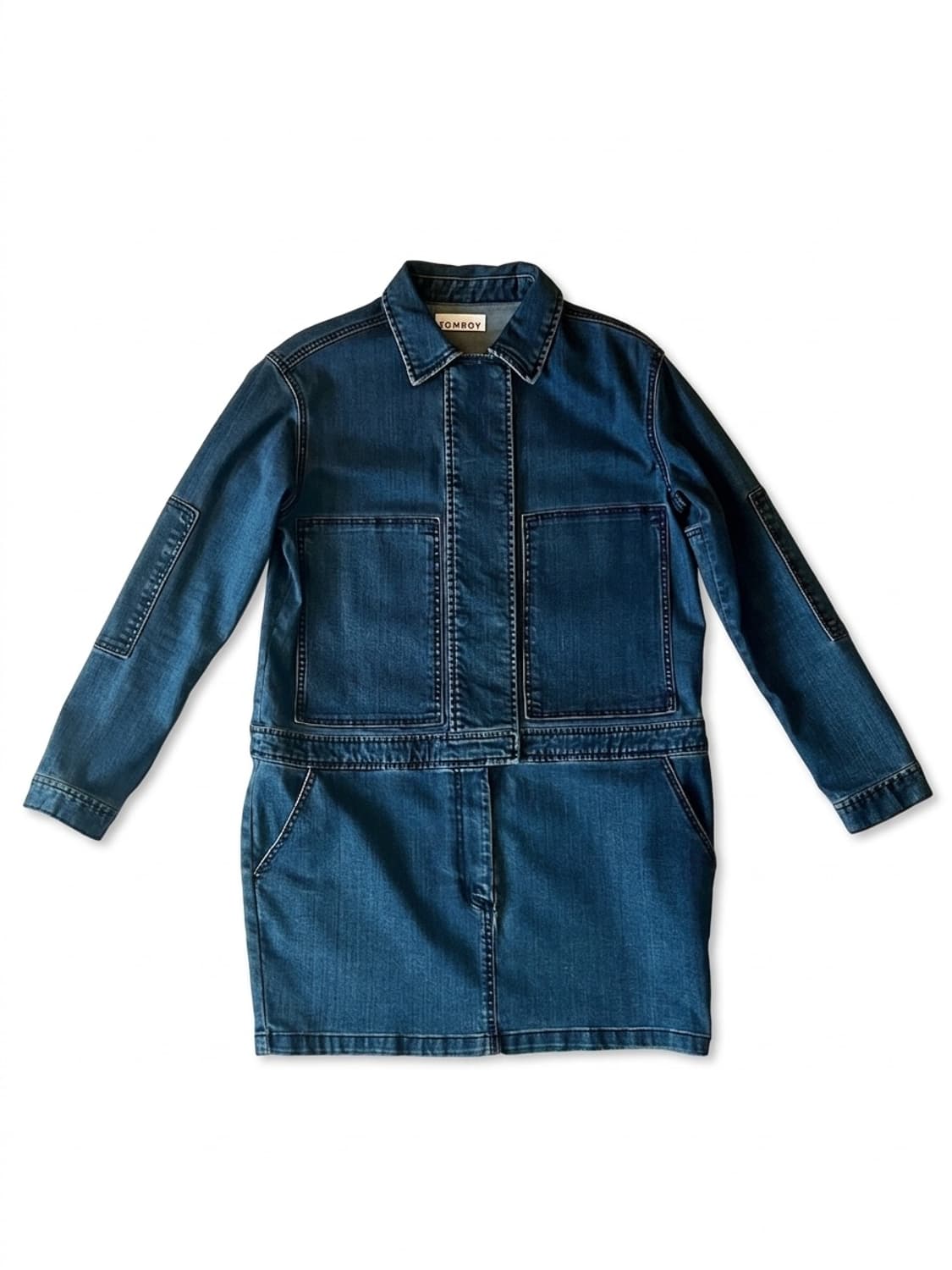 TOMBOY 데님 원피스 (유니크한 워크웨어 감성) 상품이미지1