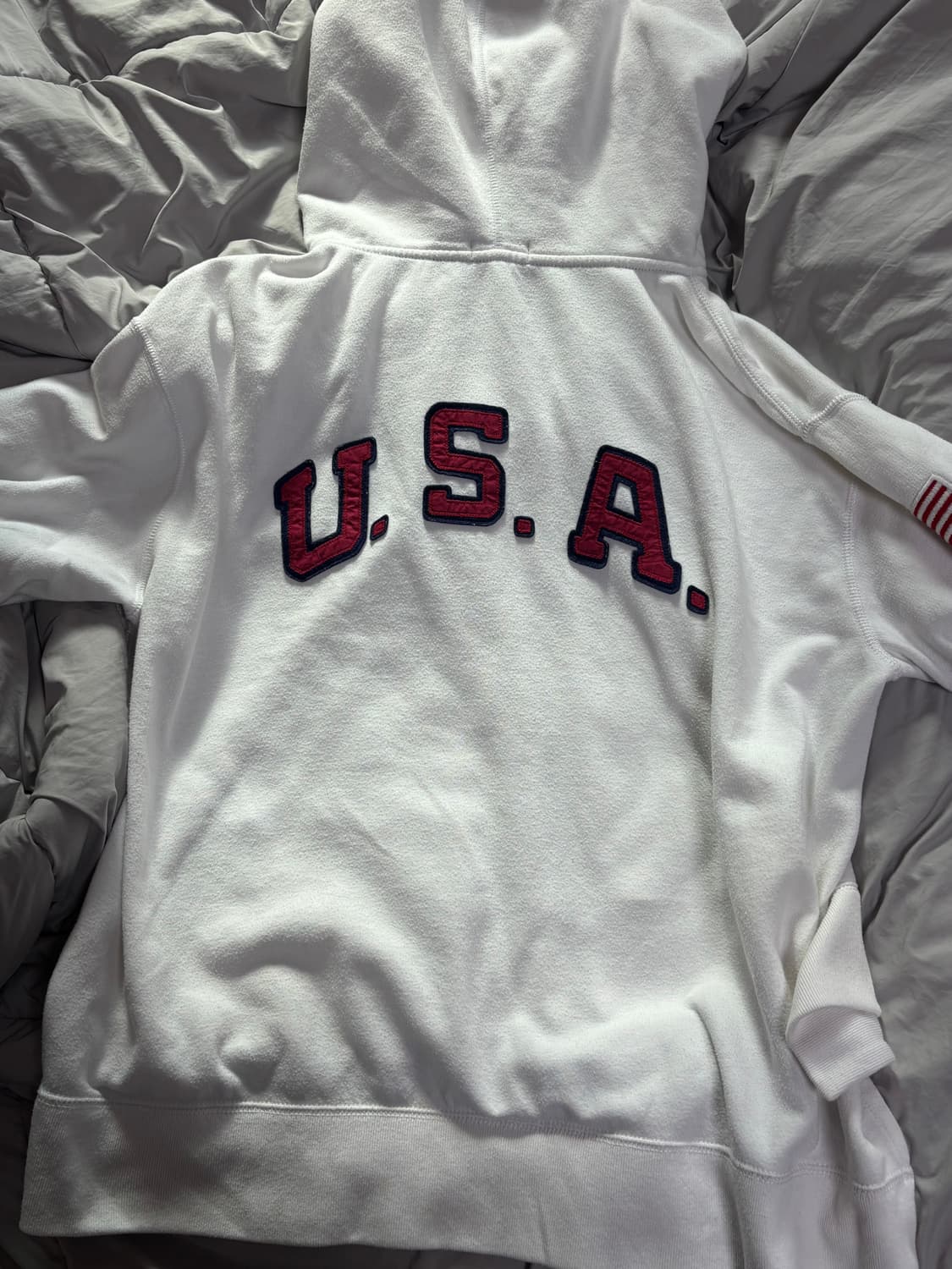 폴로랄프로렌 빅포니 성조기 usa 화이트 후드집업 상품이미지2
