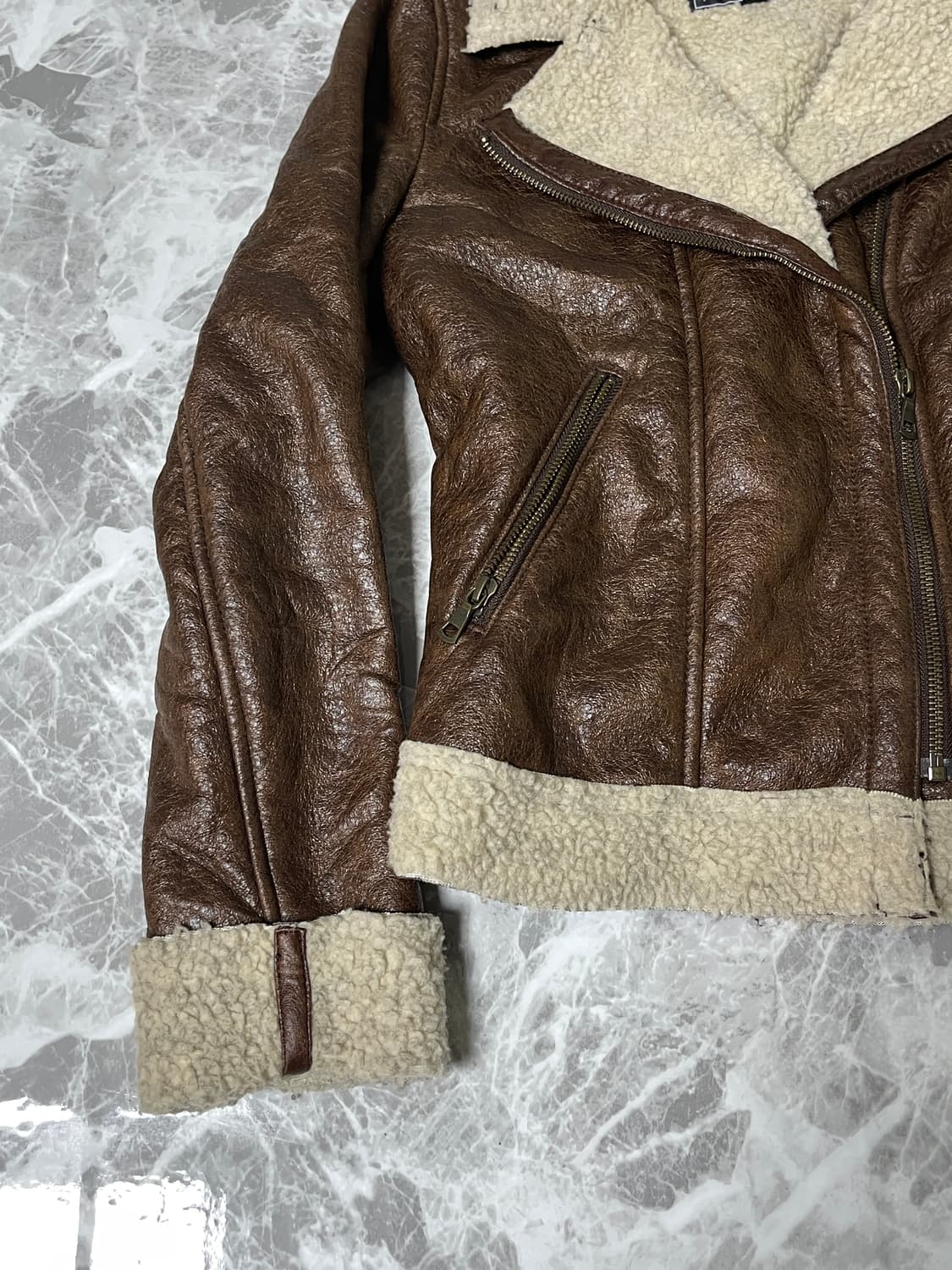 fur leather rider jack 상품이미지3