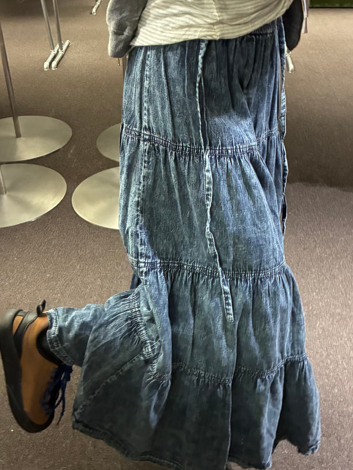 M)Japanese vintage 여성 데님 롱 스커트 상품이미지2