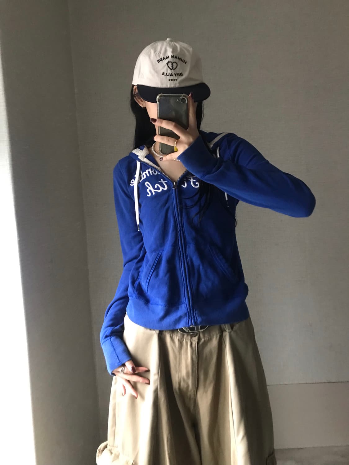 아베크롬비 블루 슬림핏 후드집업 상품이미지2