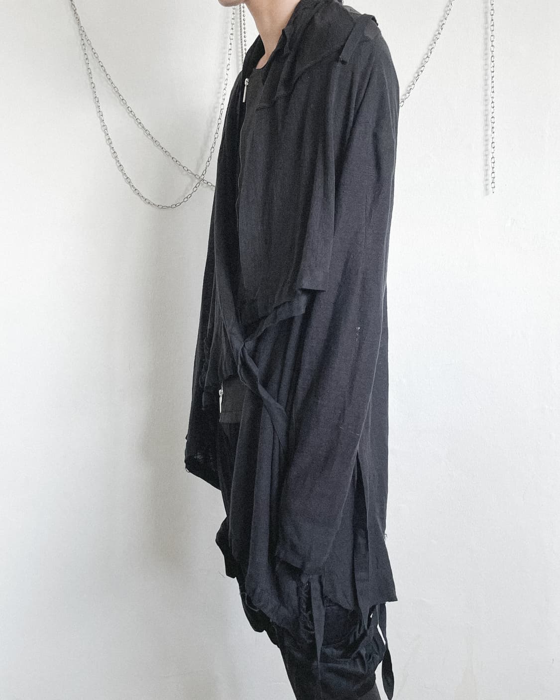 aleksandr manamis 드레이프 디스트로이드 가디건 상품이미지2