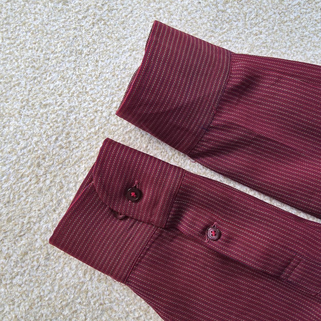 [실측확인] LANVIN 랑방 버건디 스트라이프 셔츠 남방 1215J1 상품이미지5