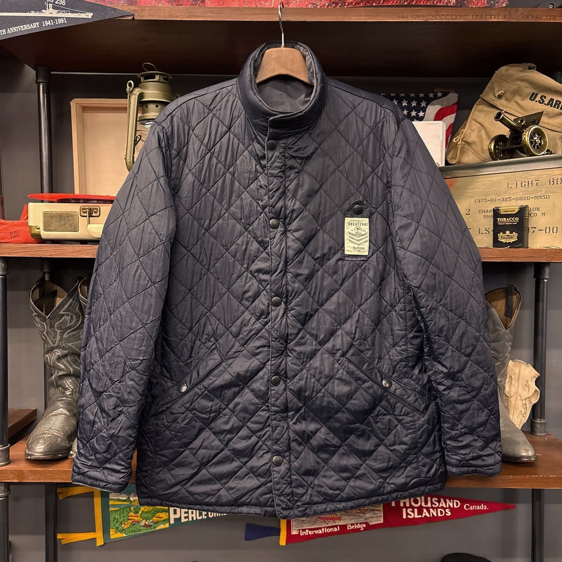 바버 베들리 퀼트 리버시블 그레이트 코트 코튼 필드자켓 N966 상품이미지8