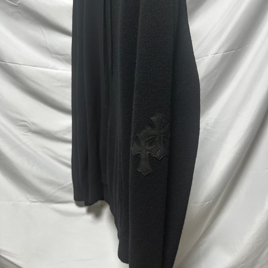 [2XL/새상품급] 크롬하츠 캐시미어 레더 패치 후드티 상품이미지3