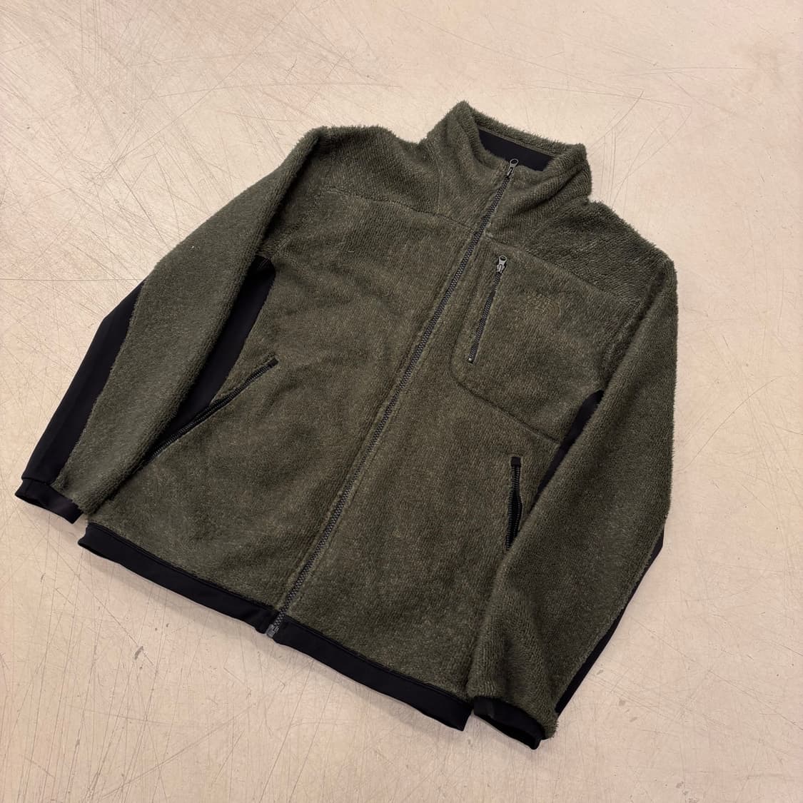 노스페이스 카키 플리스 집업 상품이미지1