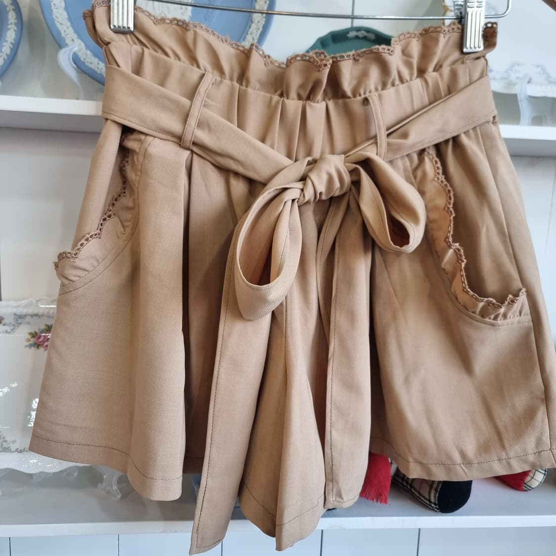 베이지 리본 숏팬츠 반바지 상품이미지4