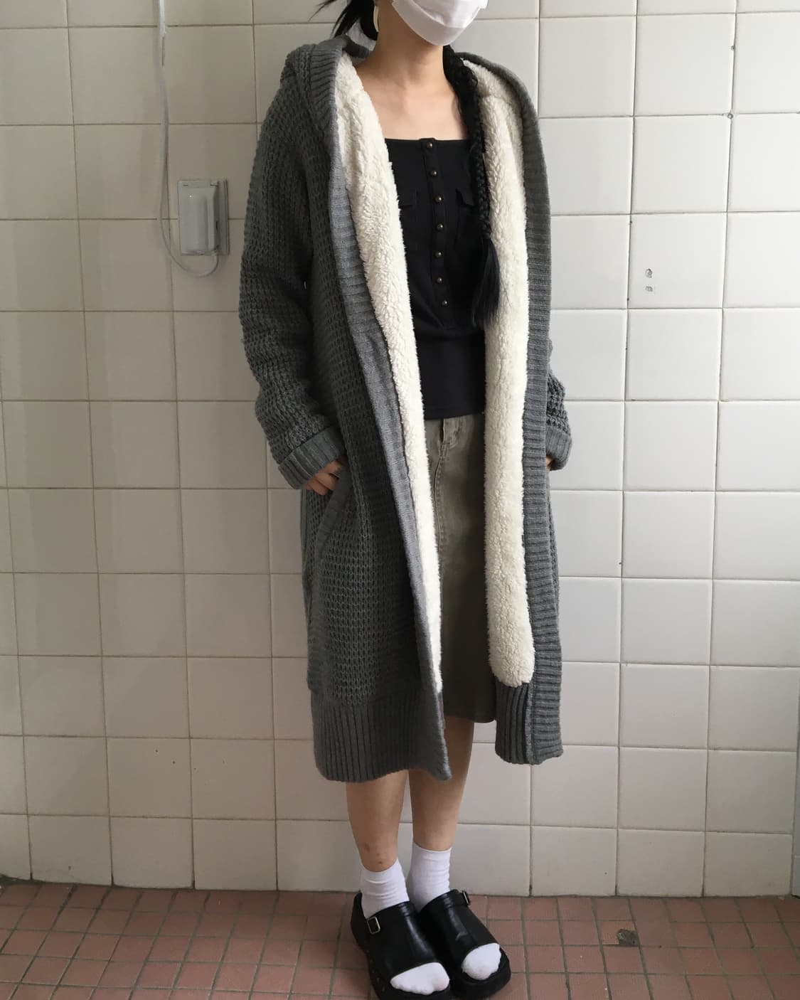 Hood long open cardigan 상품이미지8
