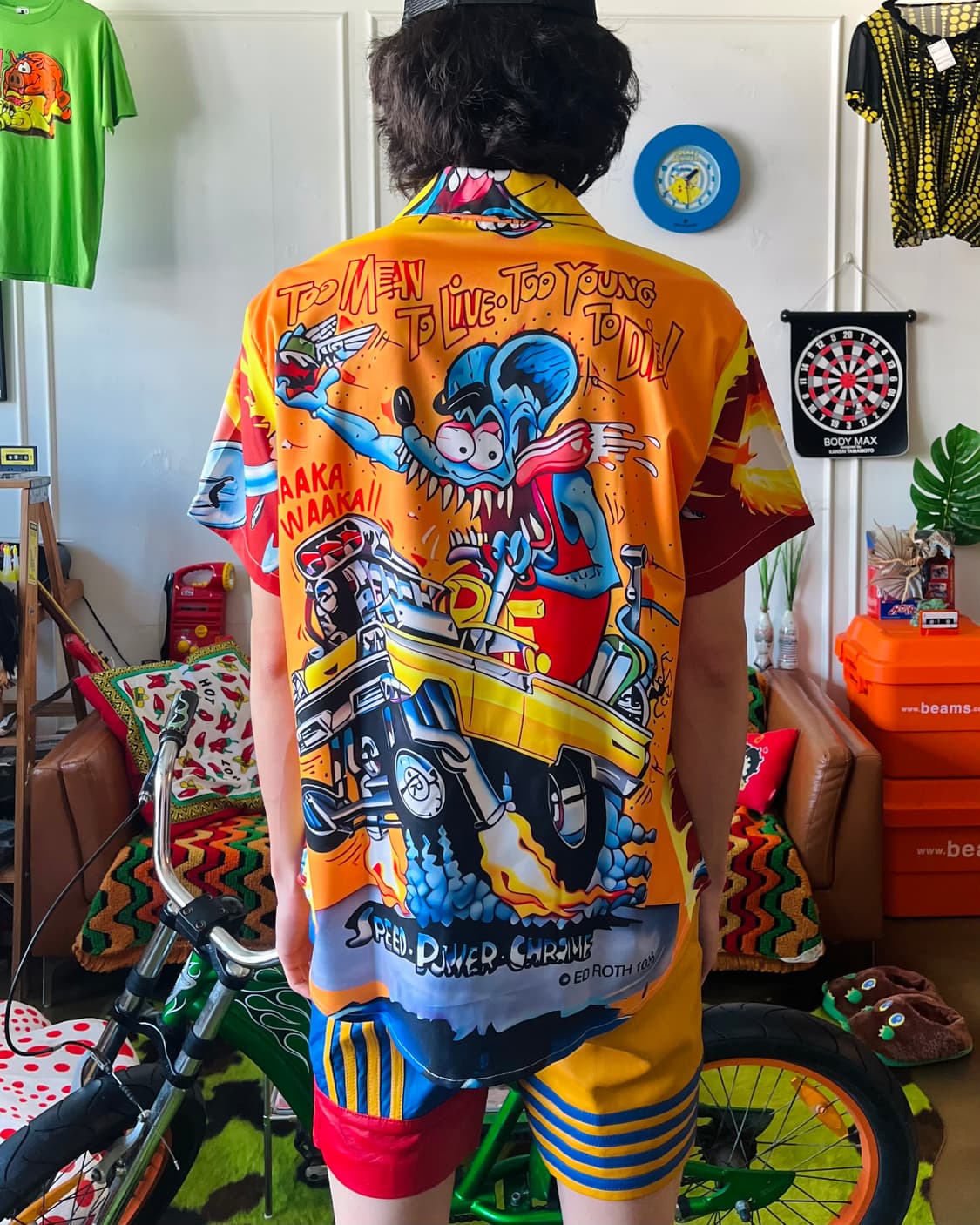 Vintage Rat Fink Full Printed 1/2 Shirt 상품이미지3