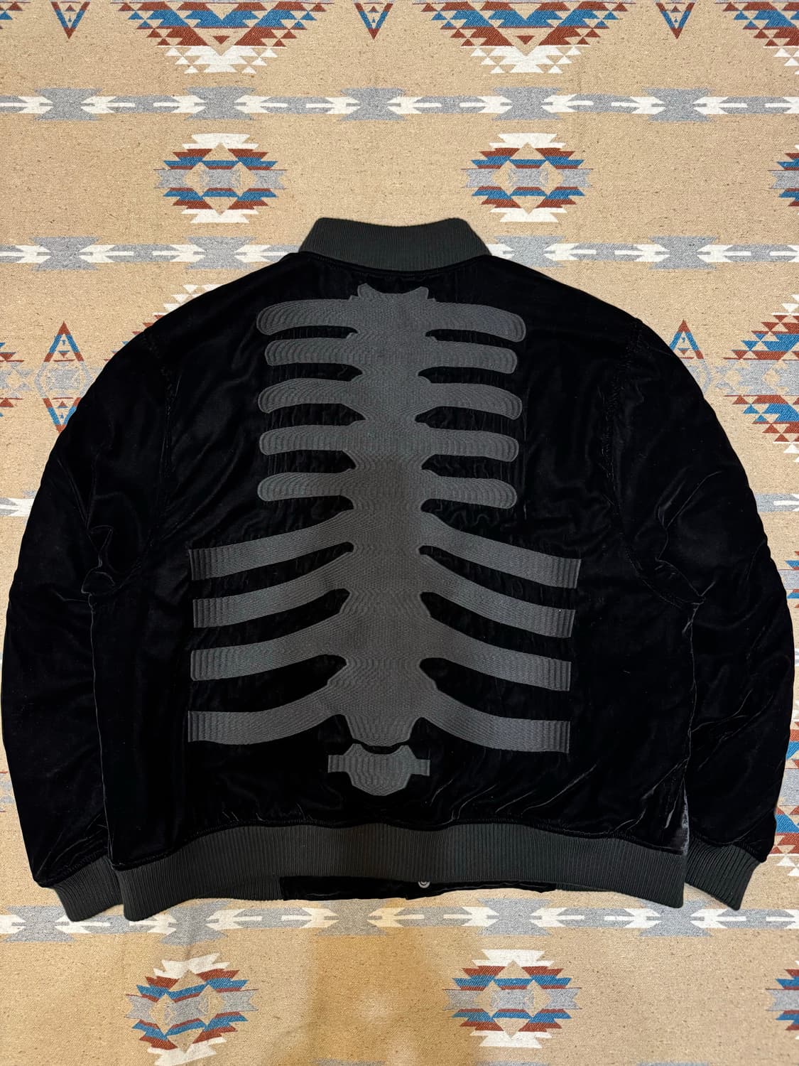 [XL] 밴슨 레더 벨로아 스켈레톤 블루종 자켓 (50주년 기념) 상품이미지7