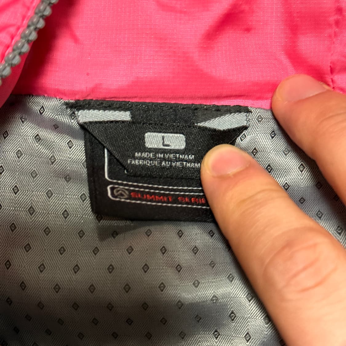 노스페이스 핫핑크 풀 집업 경량패딩 L 상품이미지6