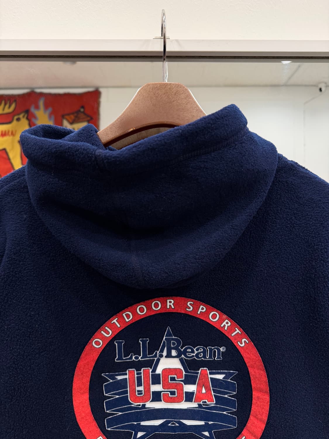 90s L.L.Bean 엘엘빈 하프넥 쿼터 집업 플리스 후드 (USA) 상품이미지7