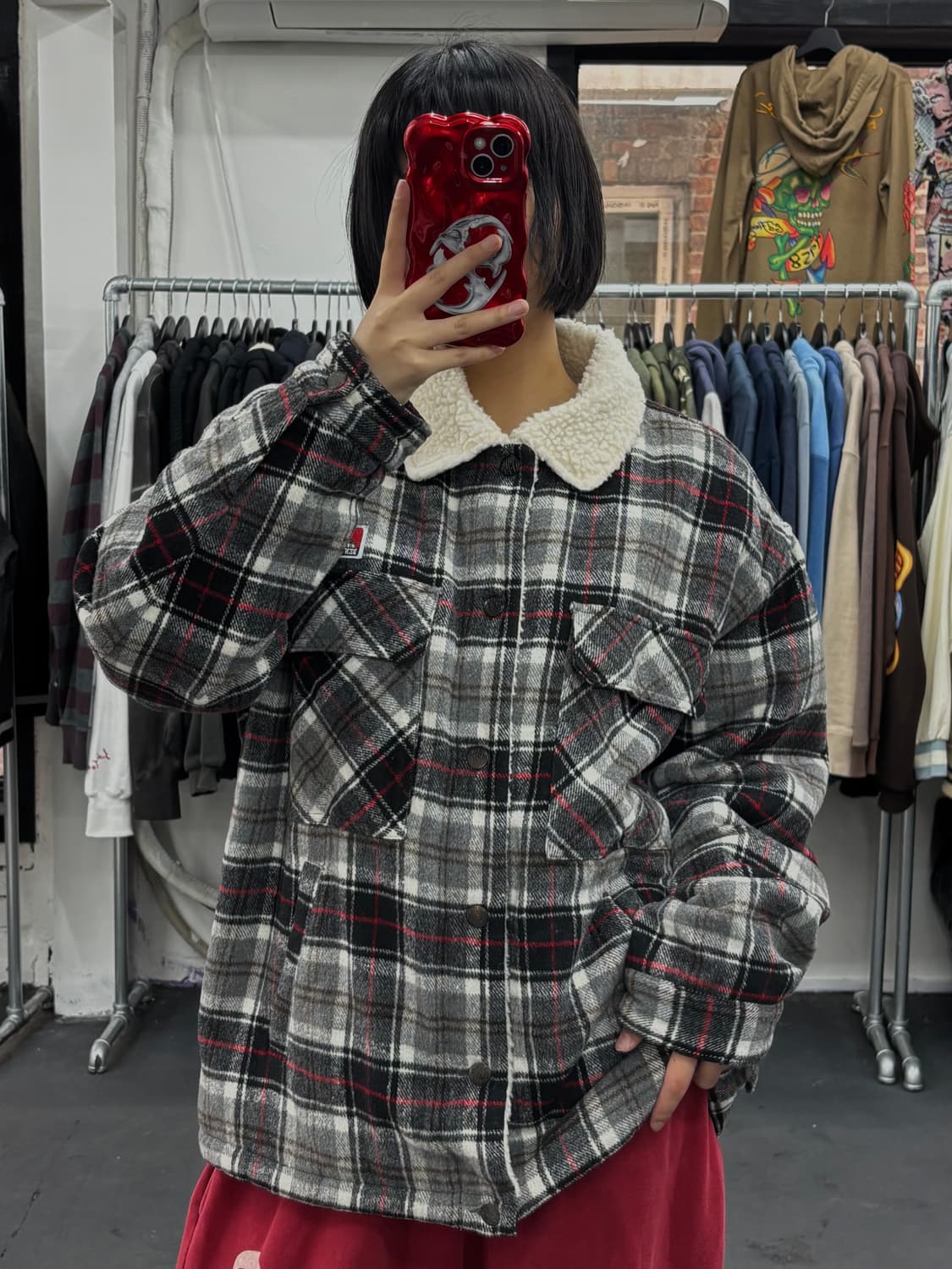 벤 데이비스 쉐르파 체크 자켓 상품이미지4