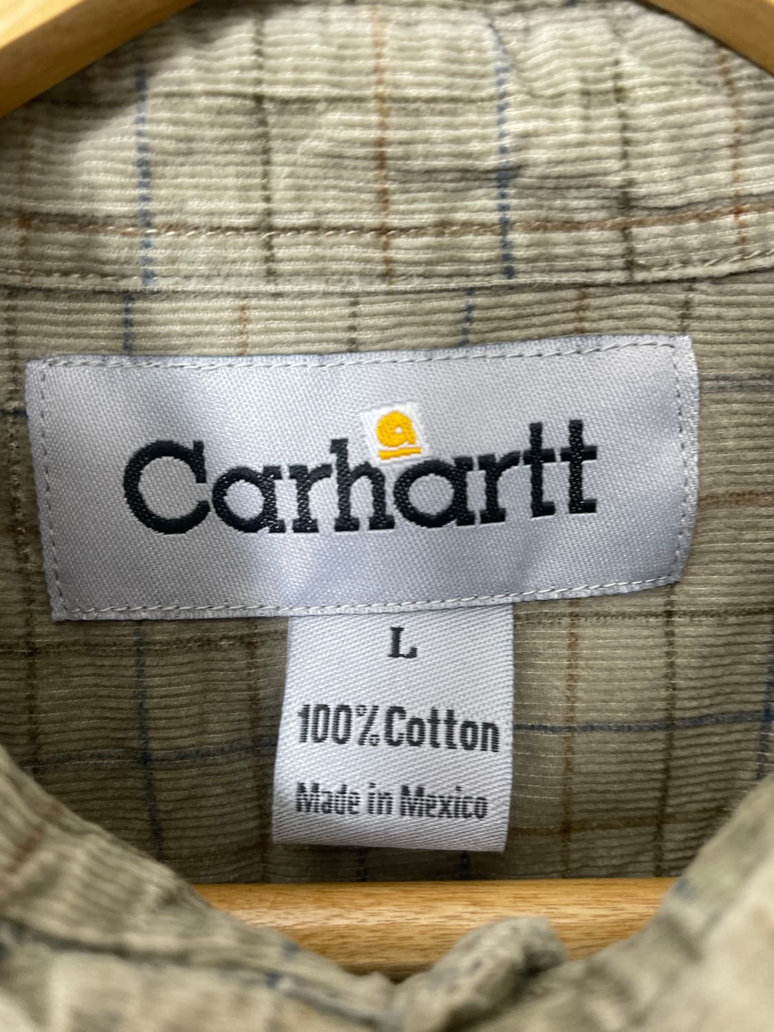 칼하트Carhartt 코듀로이 체크 셔츠 L - S34 상품이미지4