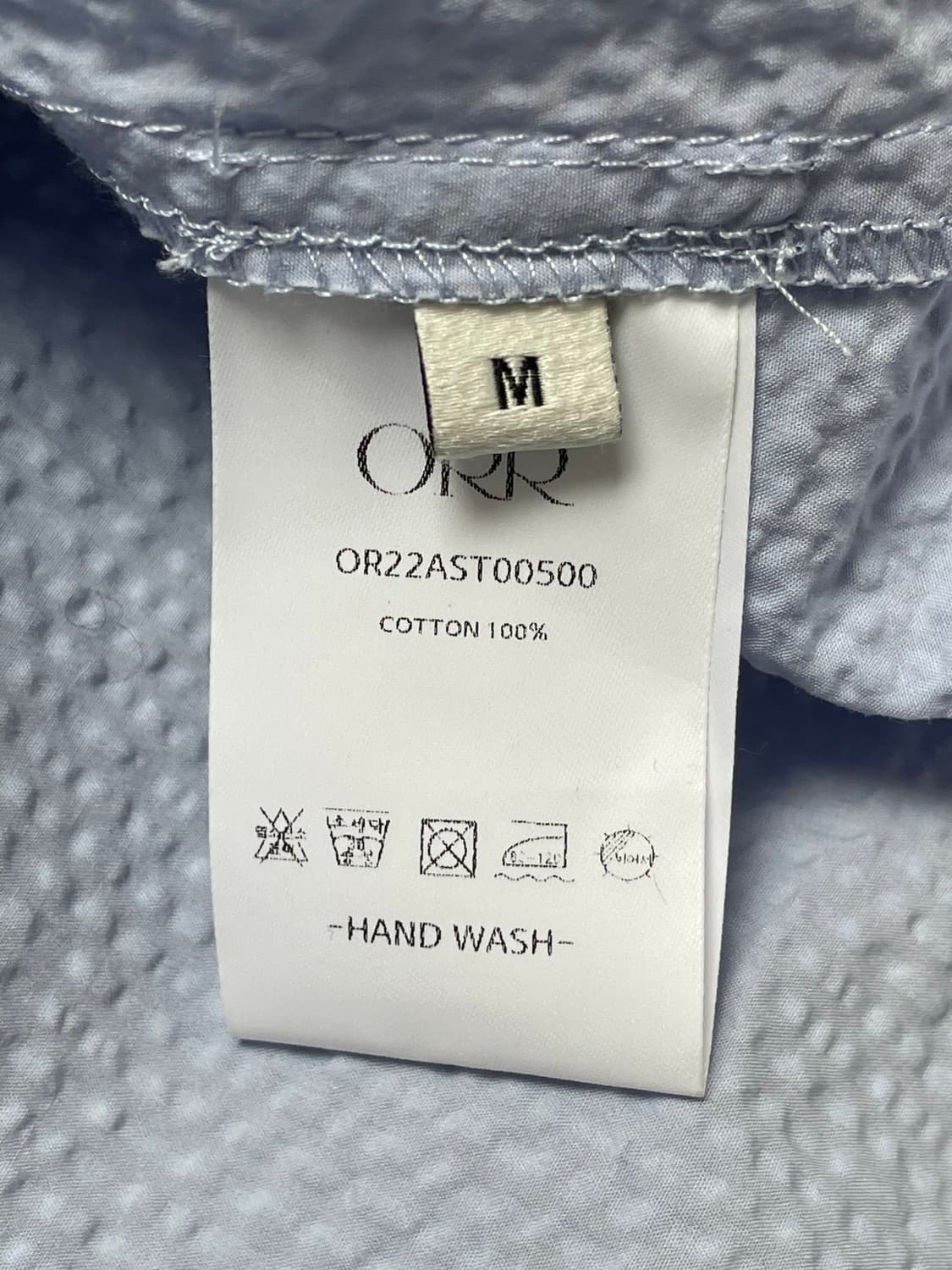 ORR 블루 텍스처 셔츠 M 상품이미지7