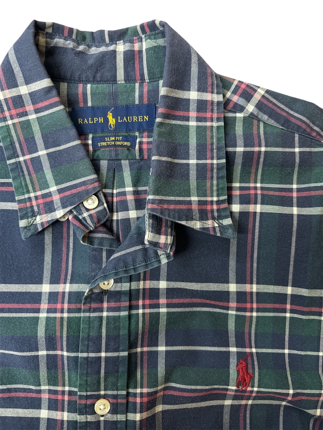 POLO RALPH LAUREN 타탄체크 레드포니 슬림핏 코튼 셔츠 M 상품이미지2