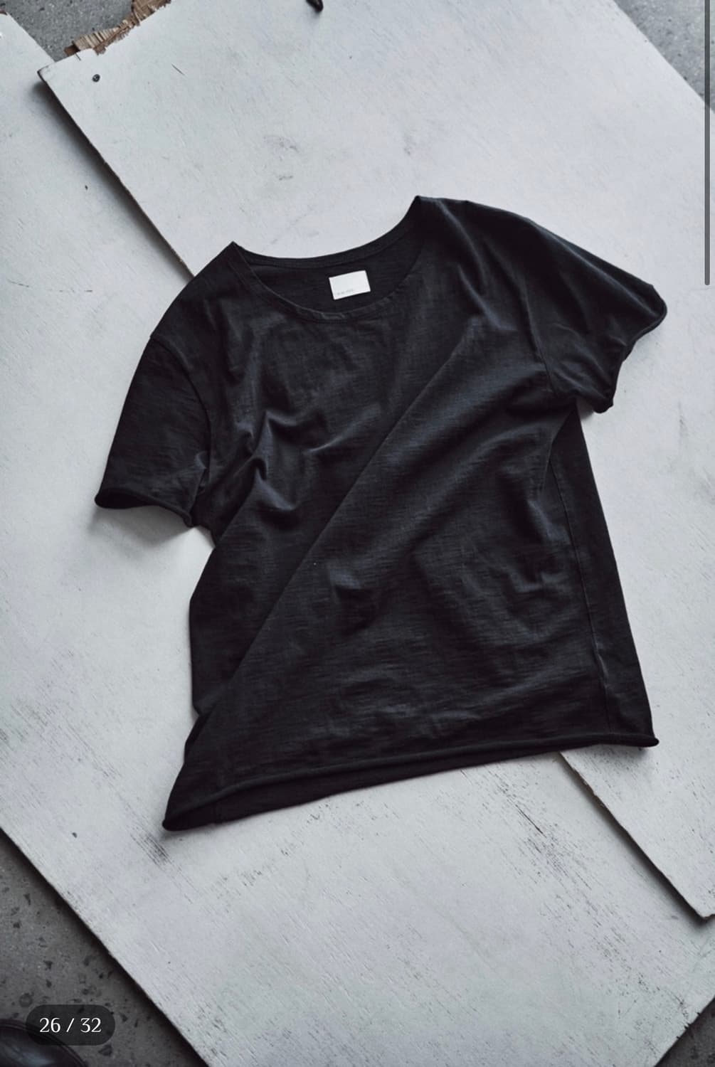 [1] Textured Roll Half Sleeve 블랙 상품이미지1