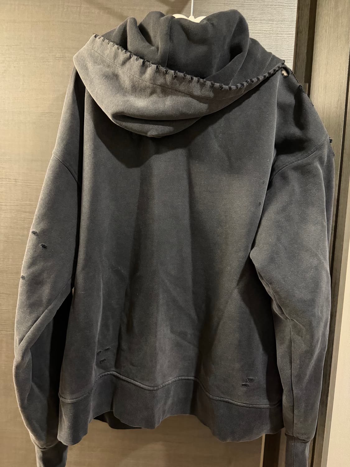 세인트 미카엘 데미지 집업 파카 블랙 XL 상품이미지3