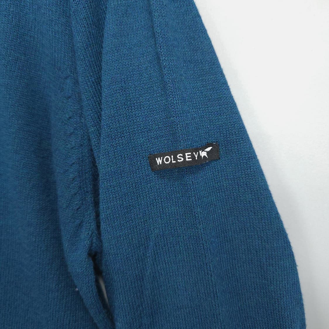 울시 WOLSEY 로고 크루넥 니트 블루 L 상품이미지4