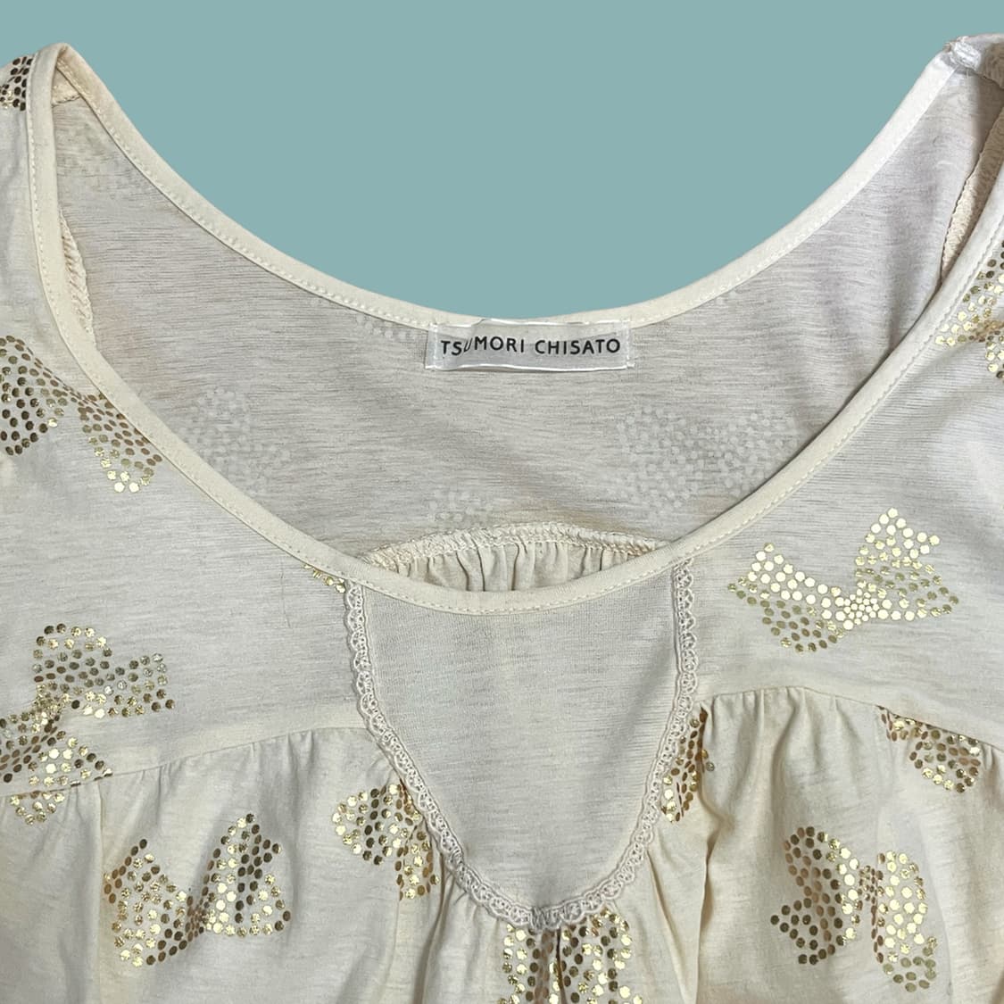 츠모리 치사토 리본 러플 블라우스 상품이미지5