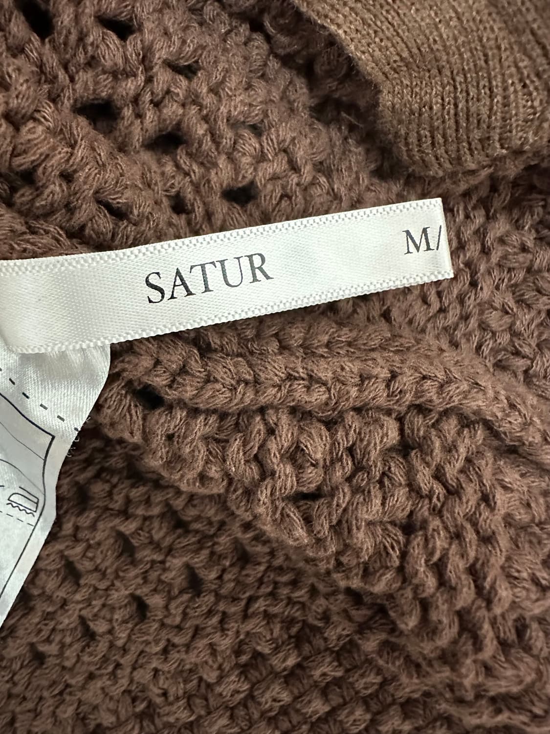 SATUR 세터 브라운 후드 니트집업 상품이미지8