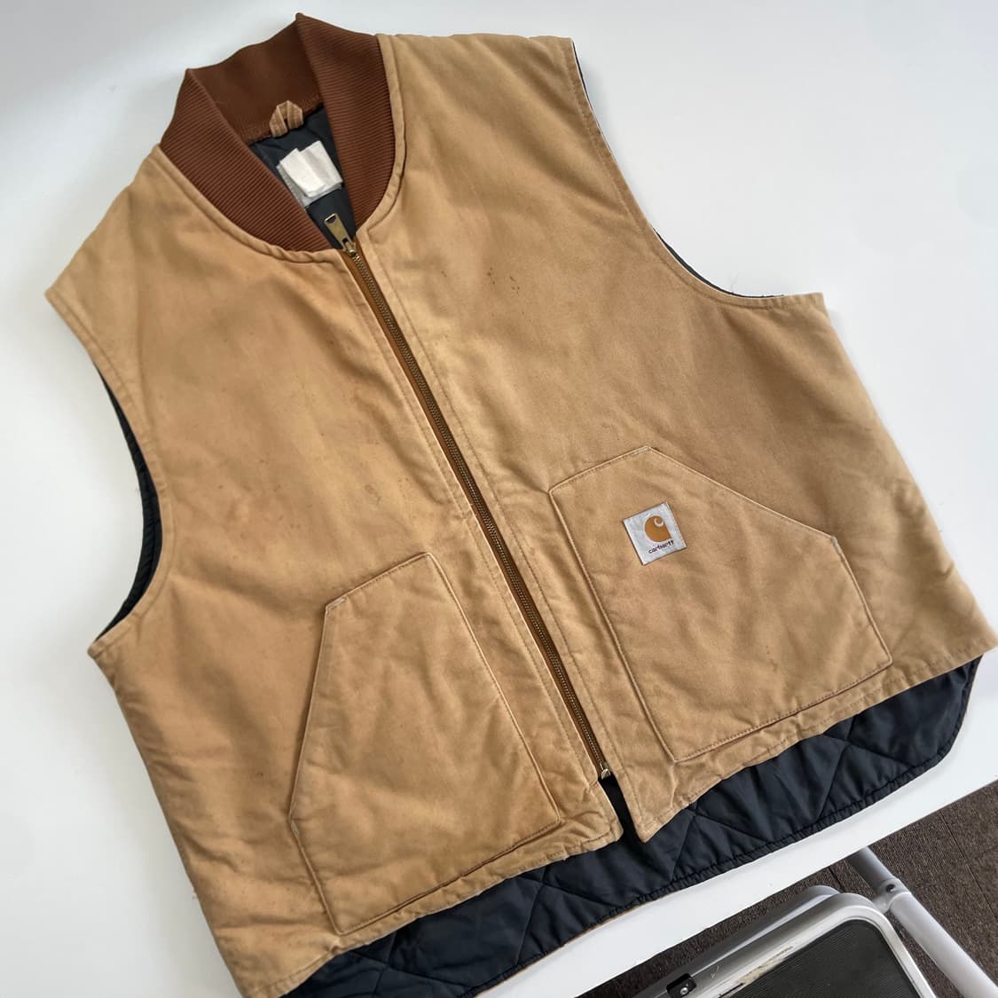 Carhatt  칼하트 og 구버전 샌드스톤 베이지 베스트 자켓 상품이미지2