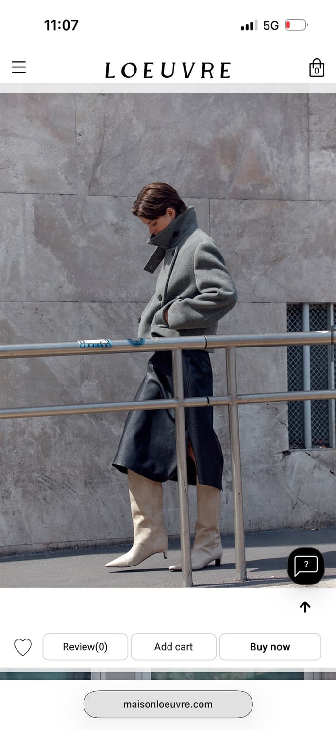 LOEUVRE 루에브르 프린지 울 자켓 / 구매가 329,000 상품이미지6