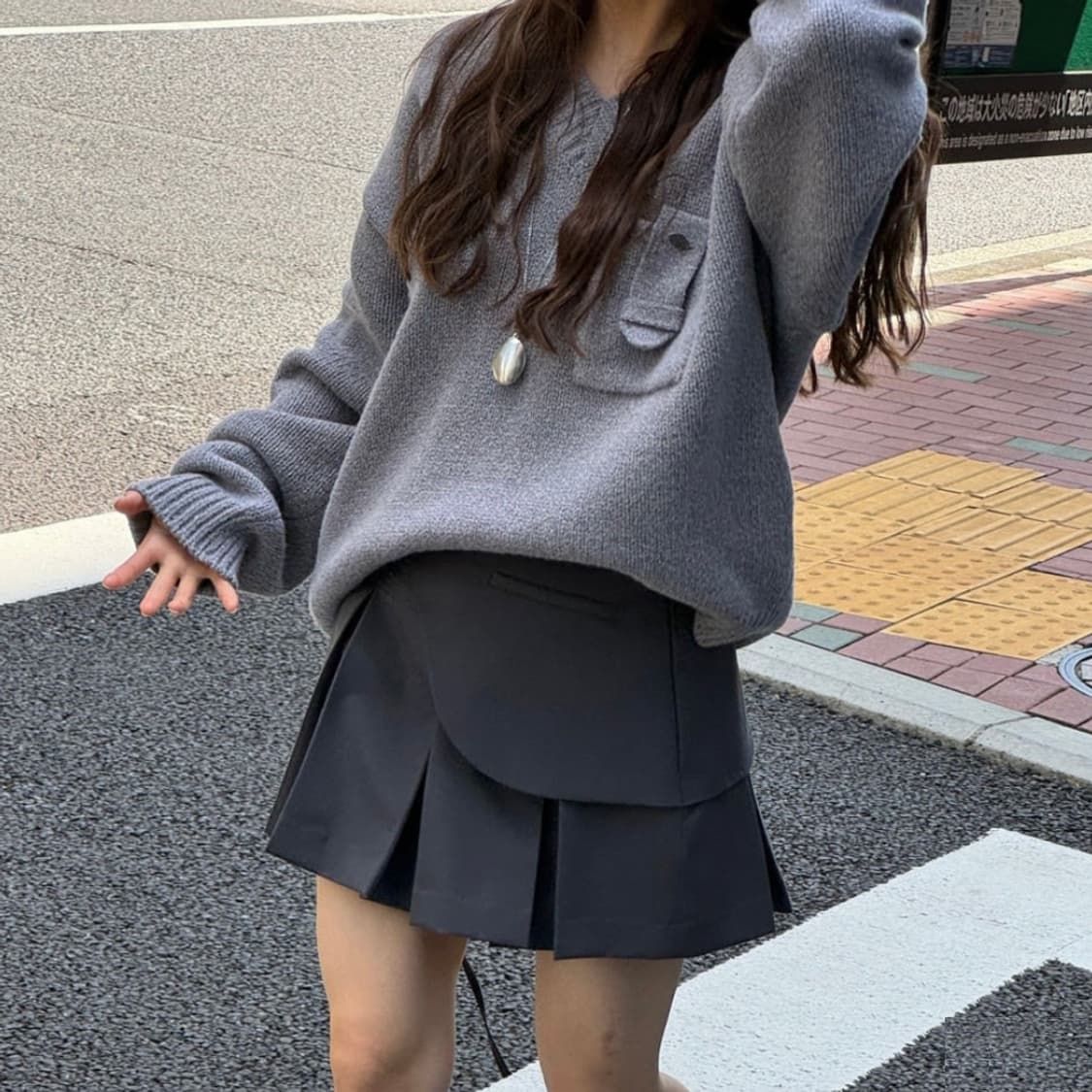 모어댄예스터데이 캄포 플리츠 미니스커트 66 새상품 상품이미지1