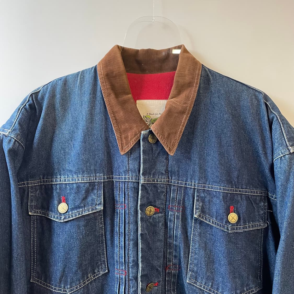 90s 체리 블라썸 데님 자켓 상품이미지2