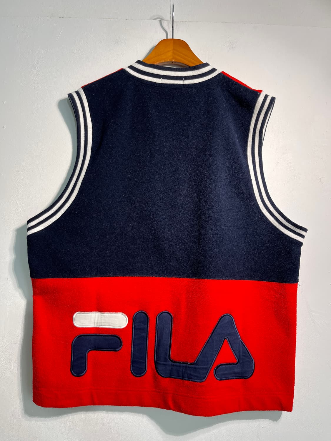 90s FILA 휠라 플리스 베스트 XL 상품이미지4
