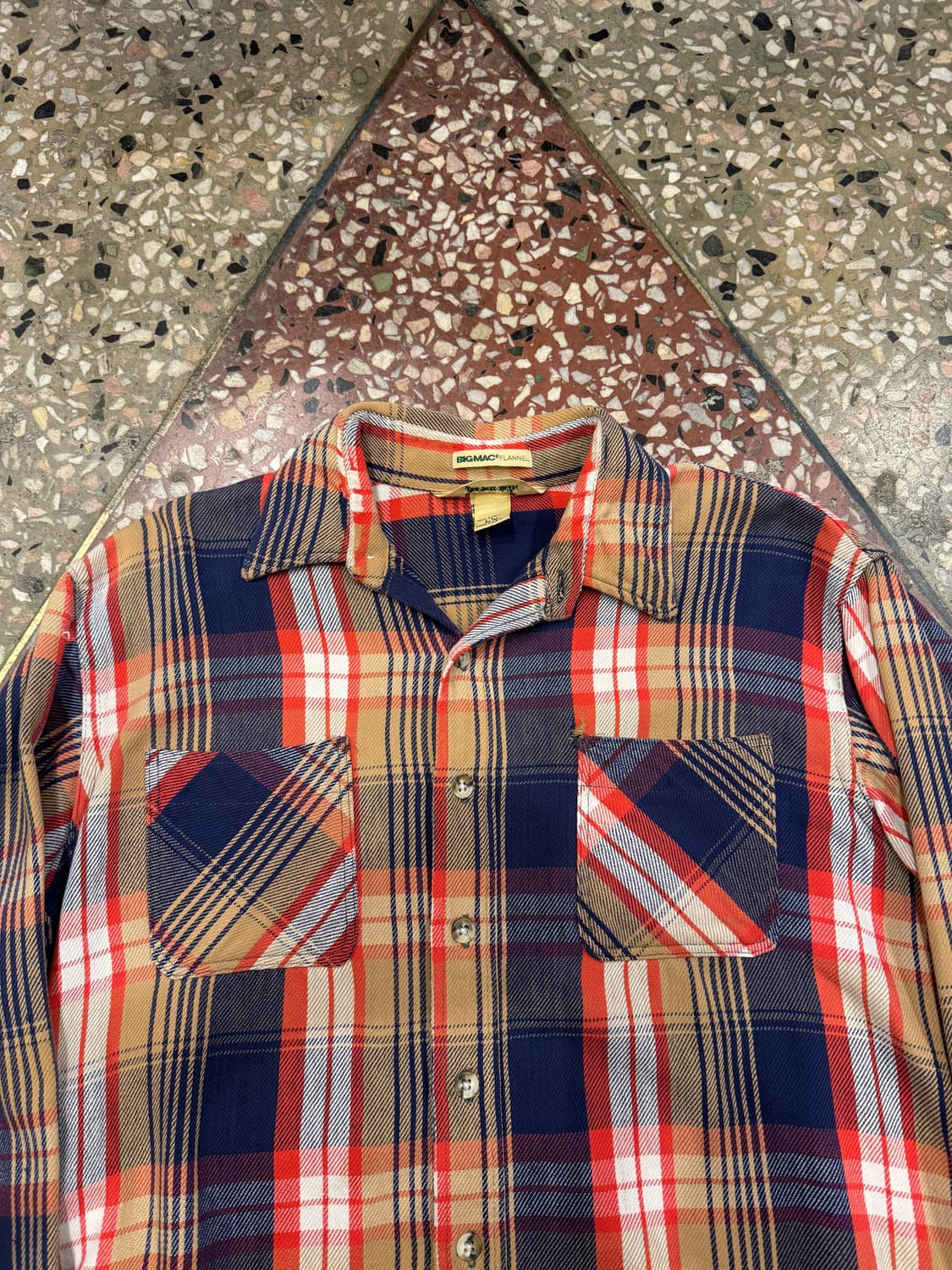 80s Big Mac 코튼 플란넬 셔츠 (L) 상품이미지4