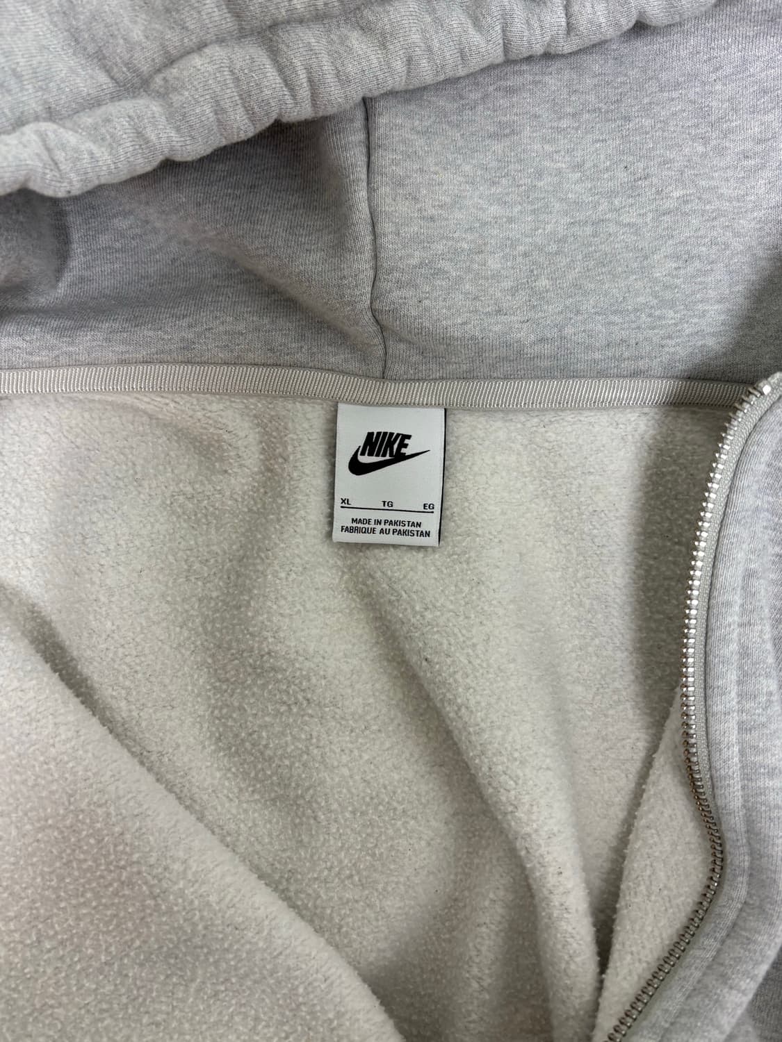 나이키 x 스투시 풀 집 플리스 후드 그레이 헤더 XL 상품이미지3