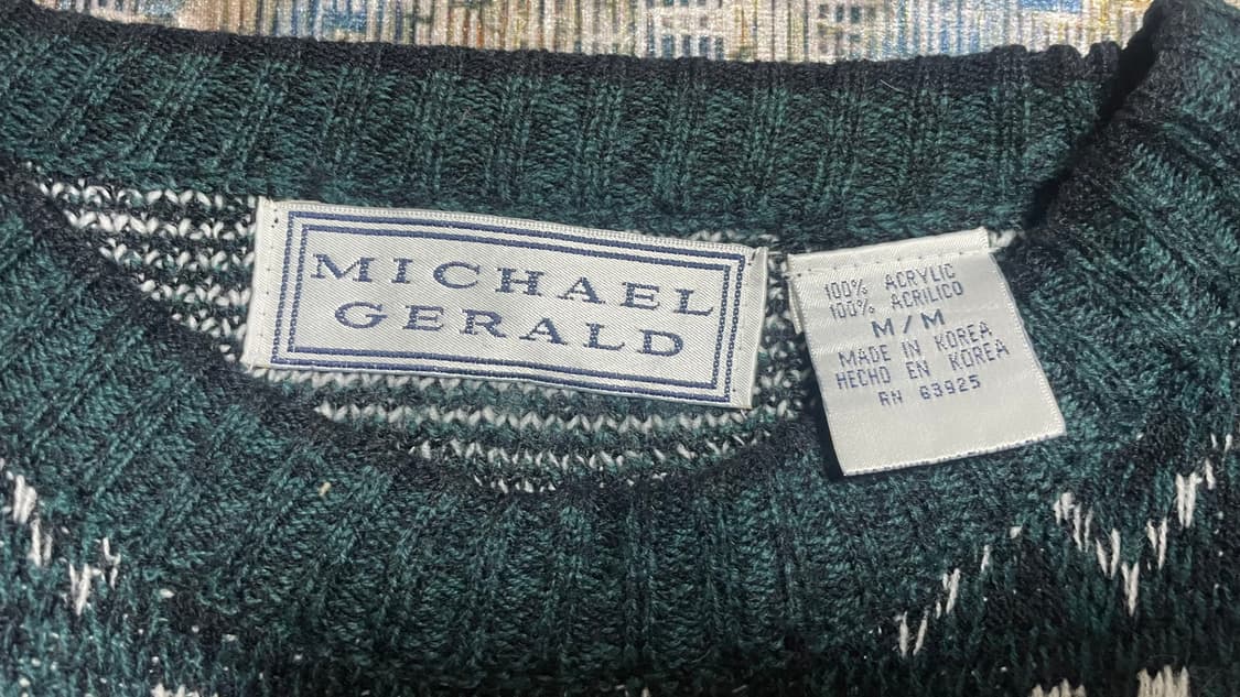 USA 90s 미국 빈티지 페어아일 노르딕 올드스쿨 니트 스웨터 M 상품이미지5