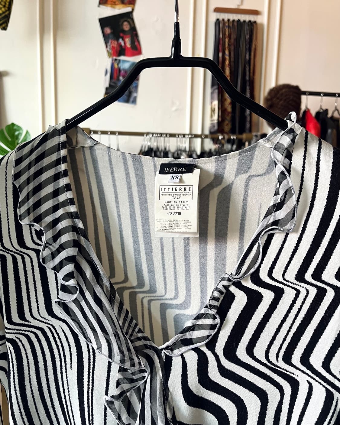 Gianfranco Ferre 03fw Optical Zebra Top 상품이미지3