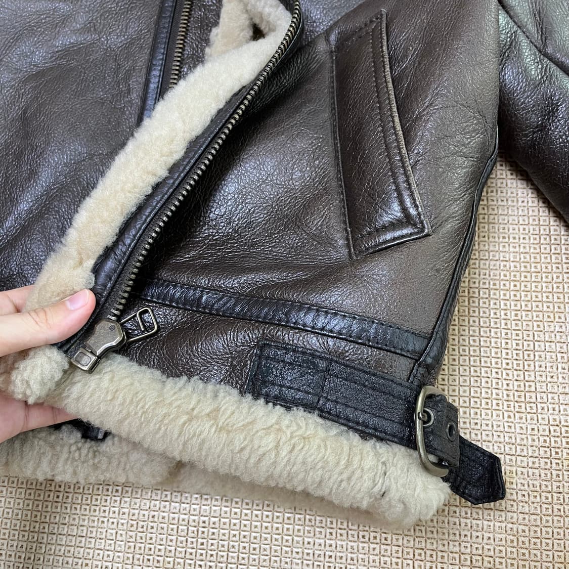 B-3 양털 무스탕 무통자켓 양가죽 상품이미지5