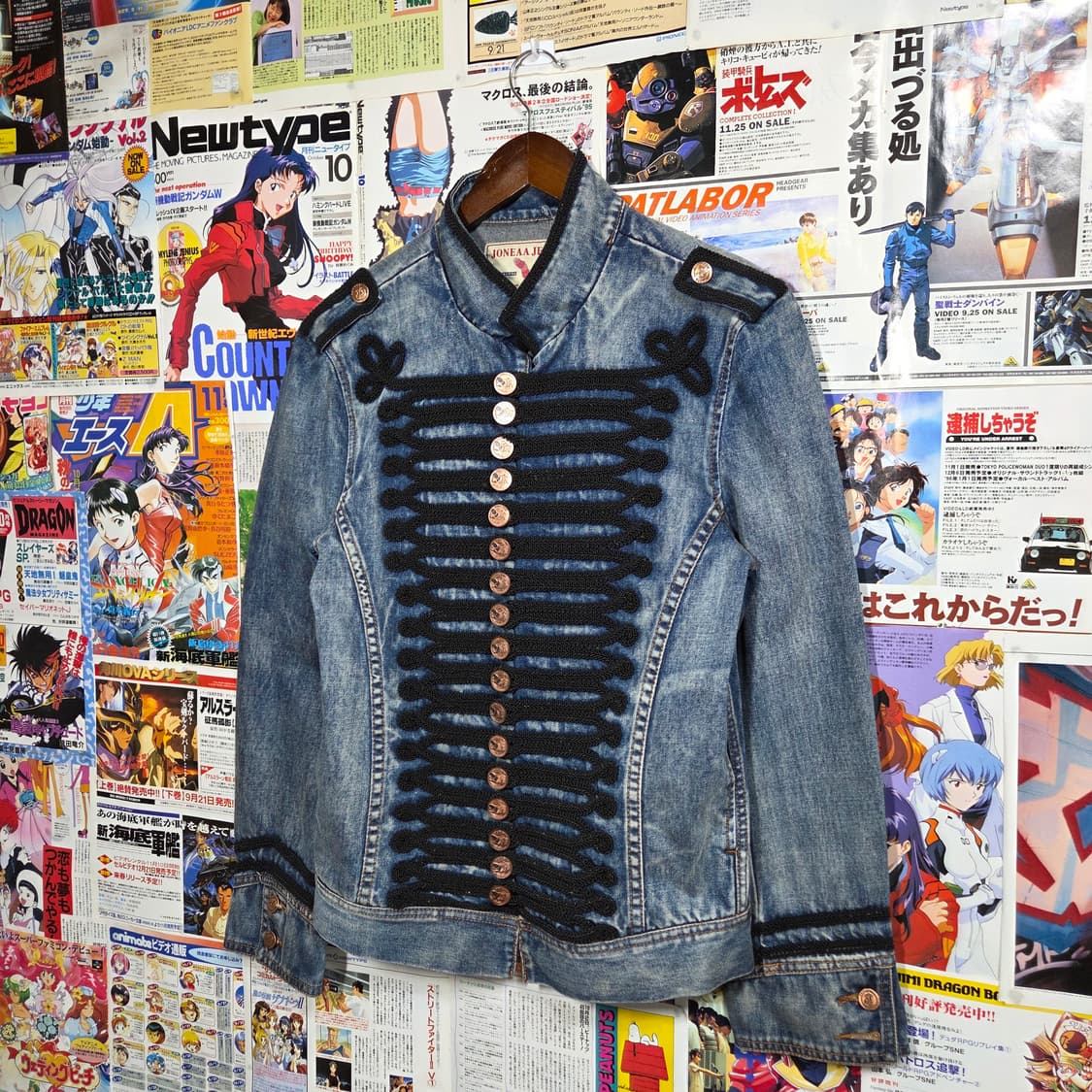 빈티지 워싱 데님 나폴레옹 라인 자켓 상품이미지2