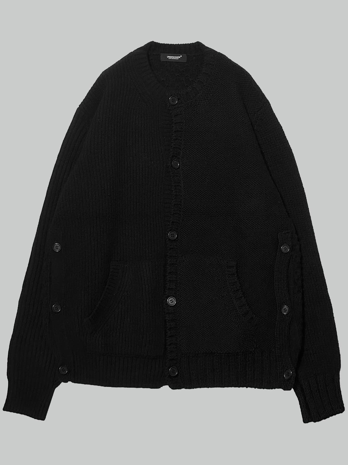 언더커버 21aw 도킹 가디건 블랙 상품이미지3