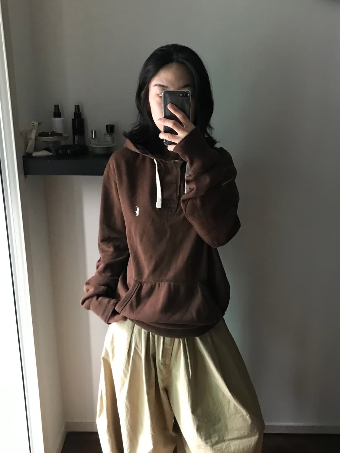 폴로 랄프로렌 포니 로고 브라운 후드티 상품이미지1