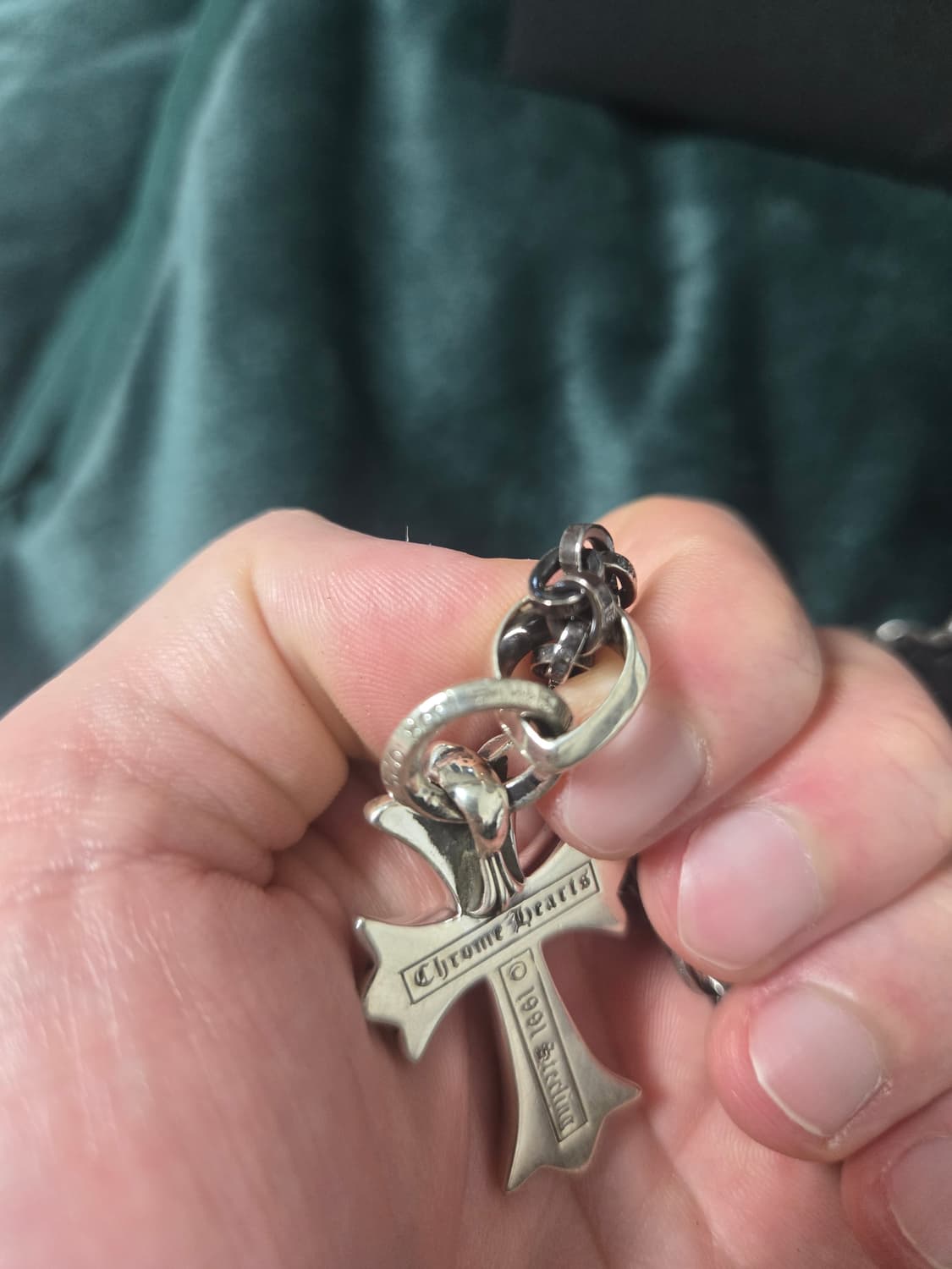 크롬하츠 새상품 페이퍼체인 20인치, 타이니 크로스 참 상품이미지2