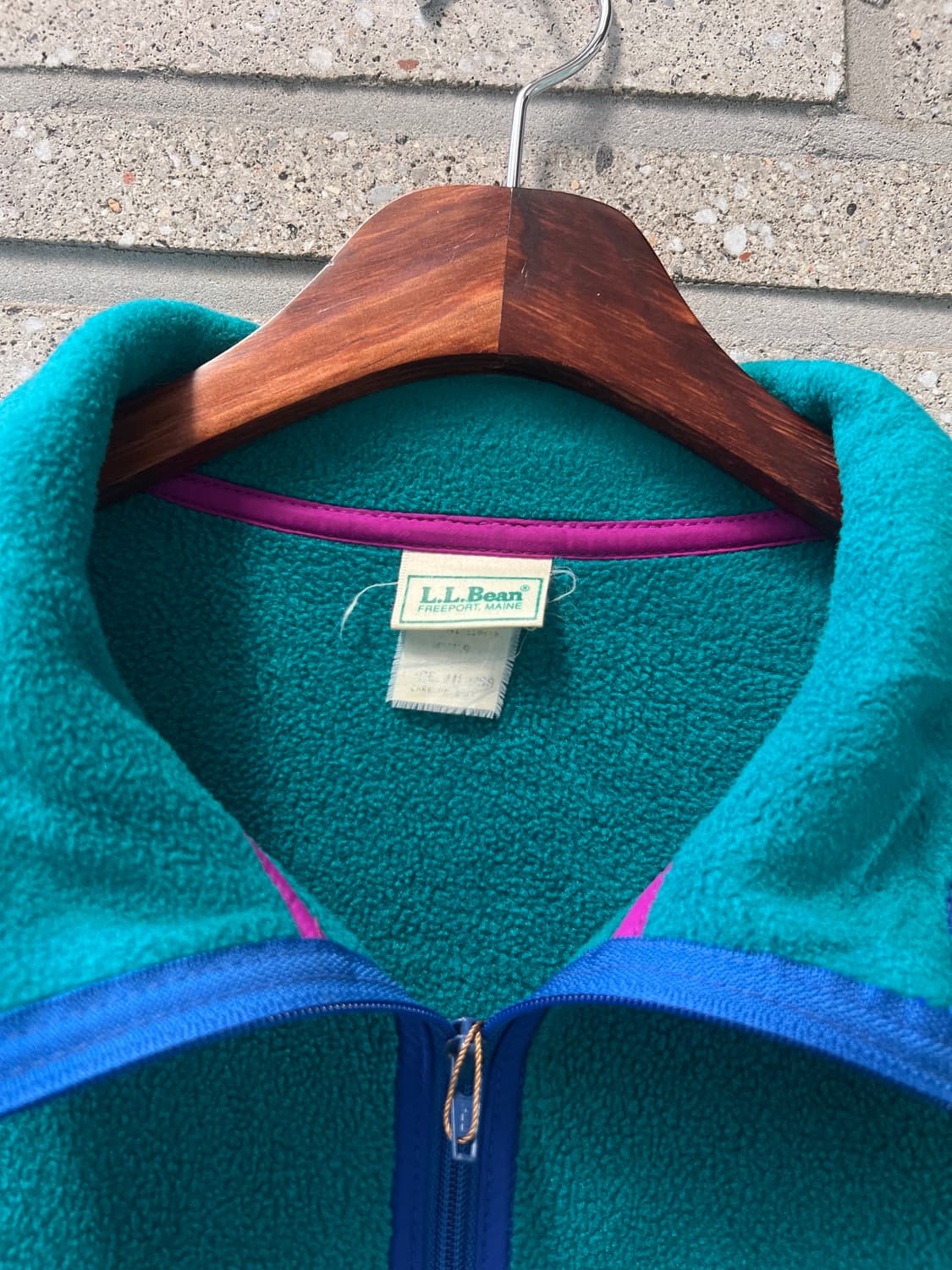 [XL]L.L.Bean 엘엘빈 Made in USA 블루그린 플리스 자켓 상품이미지2