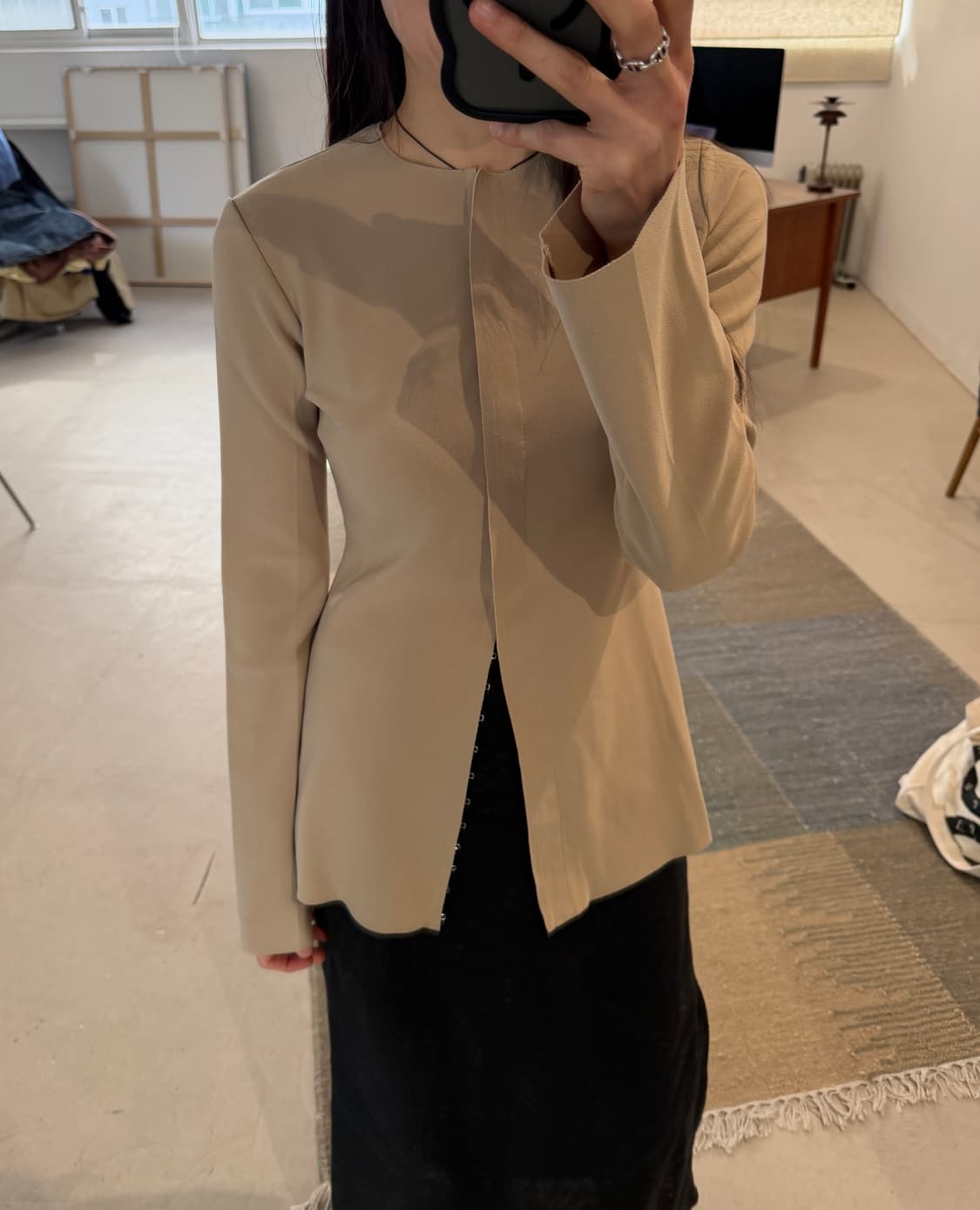 Birrot Lay2 Blouse, Peanut 상품이미지2