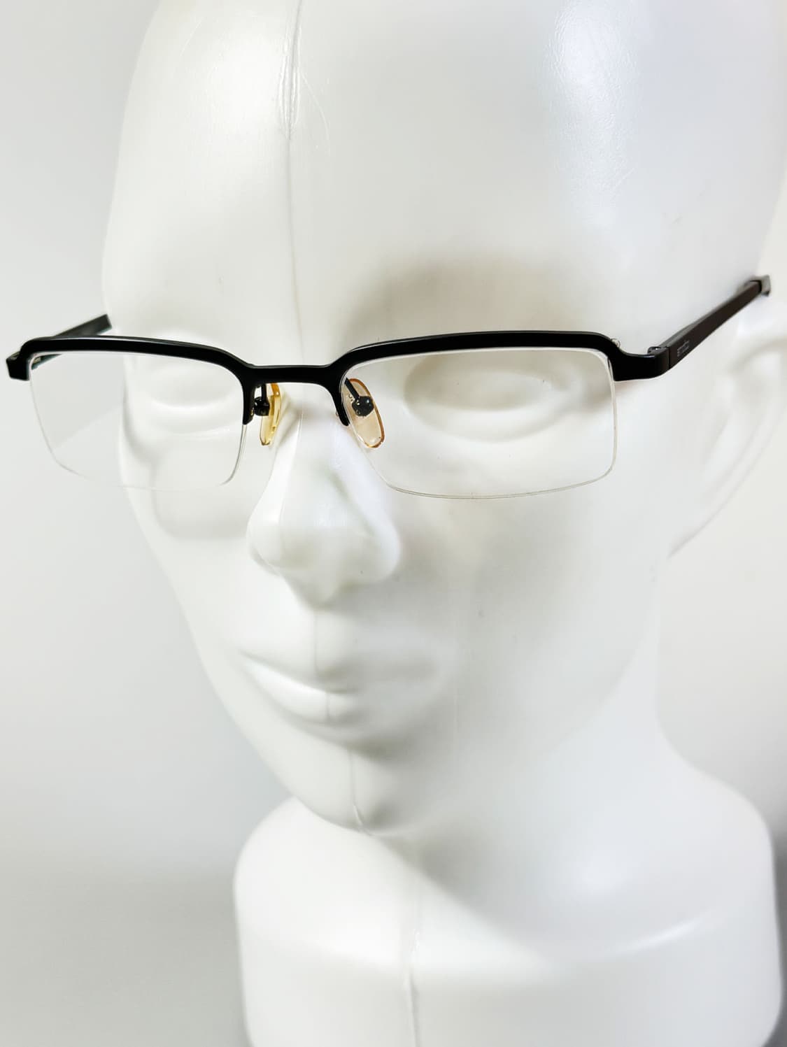 FRANCESCO SMALTO 블랙 반무테 스퀘어 빈티지 안경 상품이미지8