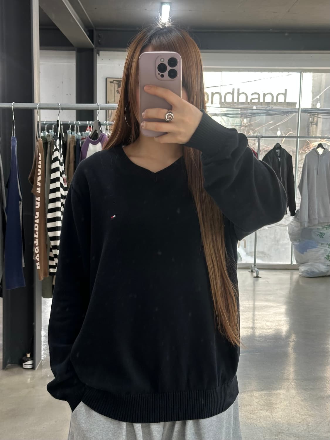 타이미힐피거 브이넥 울 니트 상품이미지2