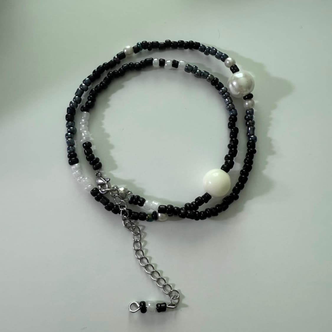 🌊 딥블루 펄 투웨이 목걸이 상품이미지1