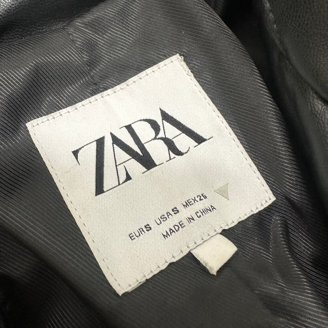 ZARA 자라 여성 가죽 자켓 블랙 S 상품이미지8