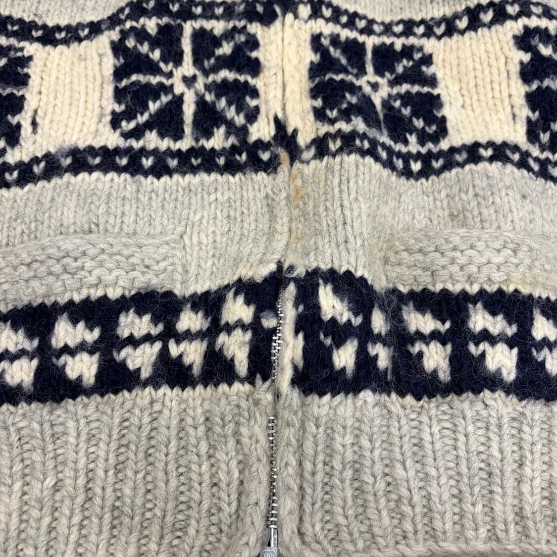 코위찬 빈티지 모리 그레이 카라 니트 집업 상품이미지7