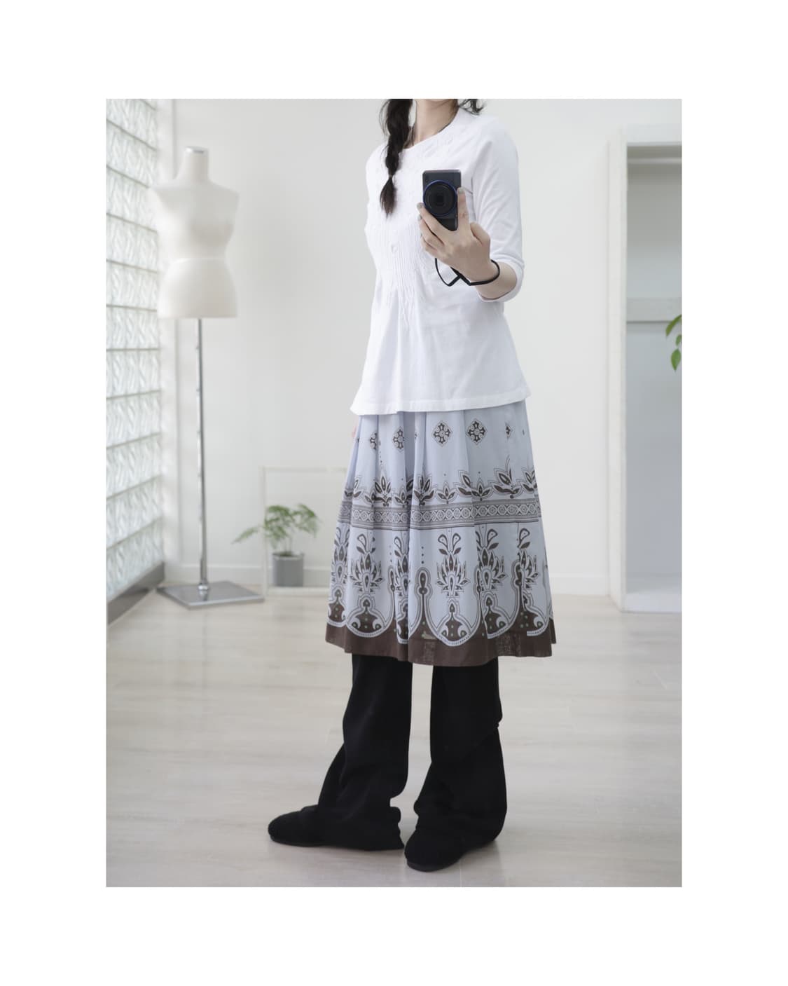 Telighe skyblue skirt 상품이미지4