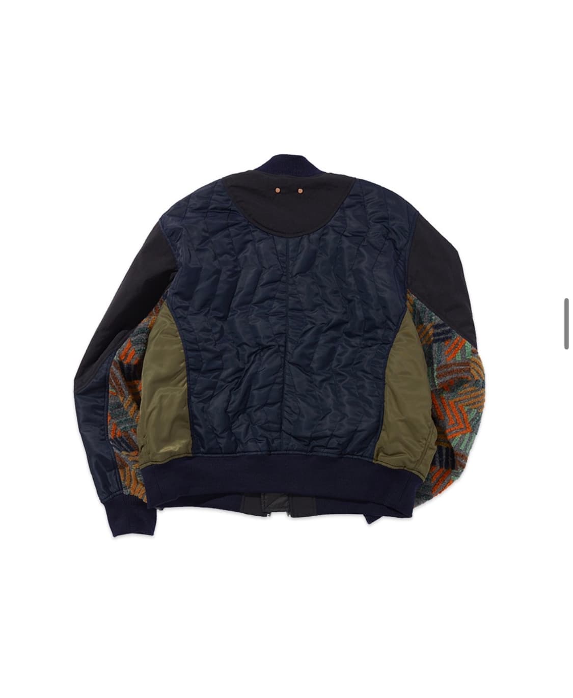 앤더슨벨 x 아식스 콘트라스트 퀼팅 봄버 자켓 네이비 m 상품이미지2
